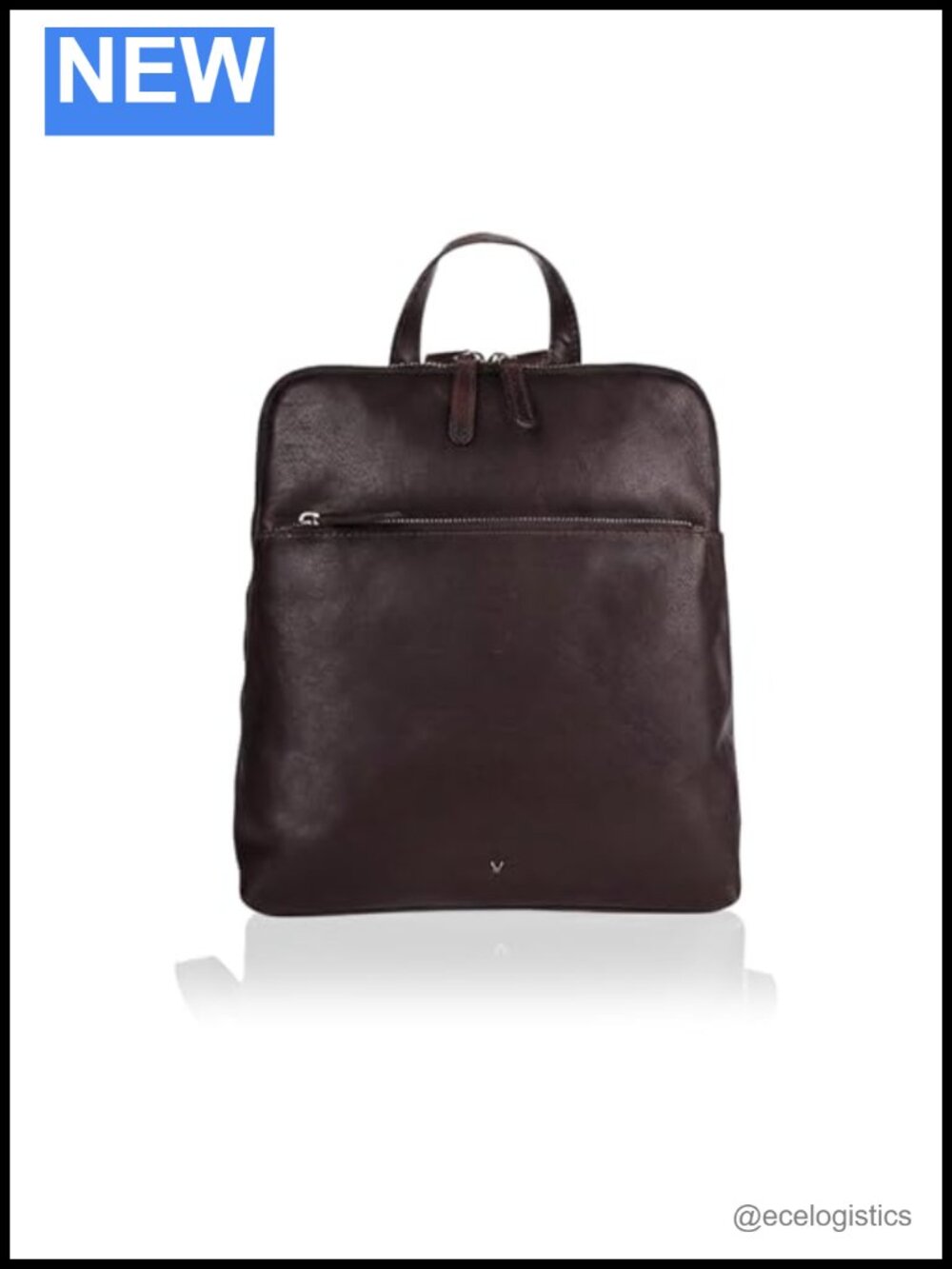 Genuine Leather Backpack for Women 12.5 Inch with Pockets Adjustable Straps